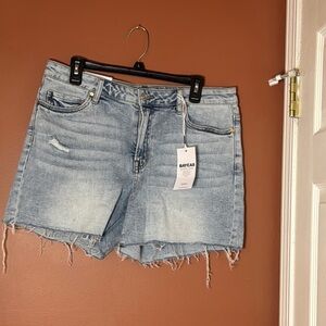 Light Blue Denim Women Shorts